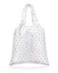 Carryall tote bag in namaste yoga pattern on white background
