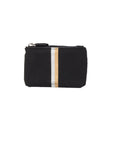 Gift Card Pouch in Black with Silver and Gold Stripes