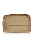 Bronze quilted Clutch on a white background