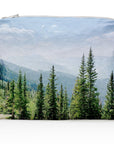 Travel Pouch - Hiking Pack - Medium Pack - Aspen Mountain Evergreen Tree Scene