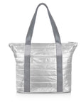 Silver Puffer Tote