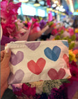 Wristlet in "Language of Love" with detachable wrist strap