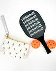 mini zipper pack with pickleball racquet