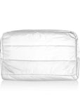 Mini Puffer Clutch Make Up Pouch Shimmer White