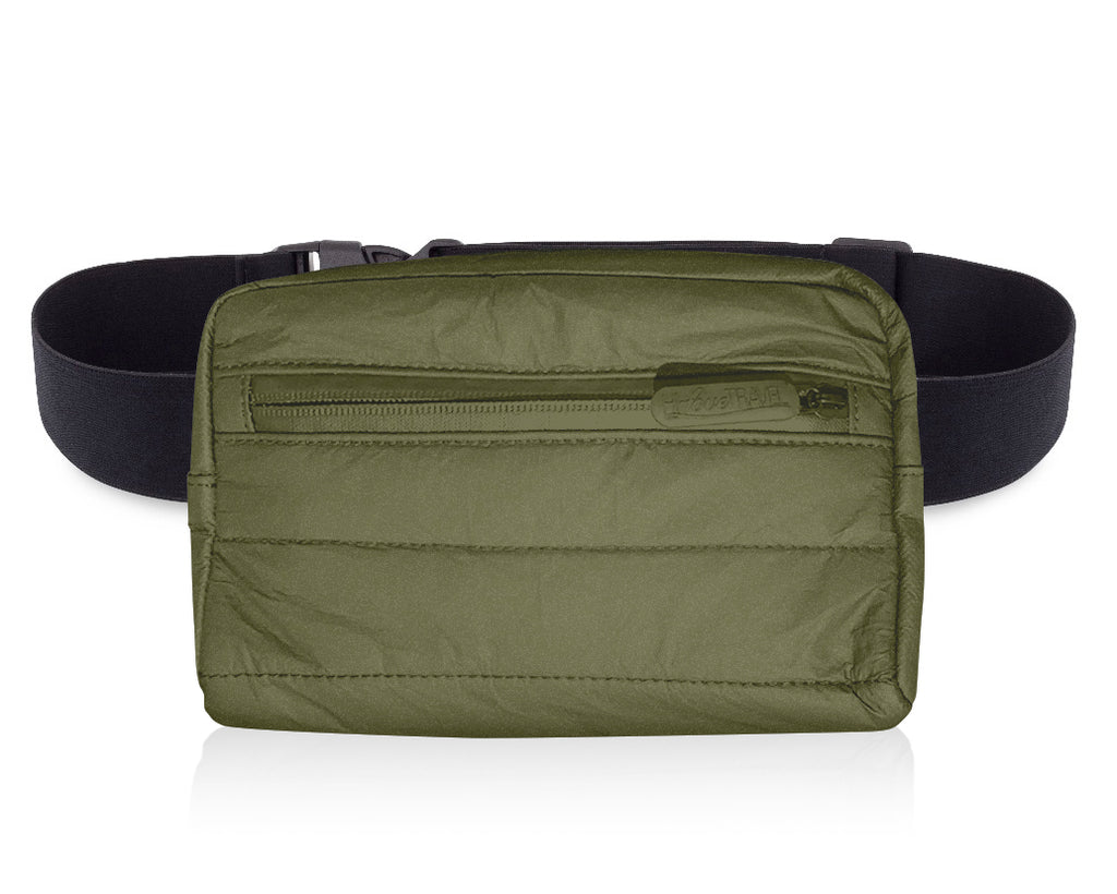 Shimmer Army Green Crossover, Cross Shoulder Fitness Fanny Pack