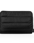 Puffer wallet in shimmer black
