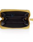 Puffer Zipper Wallet in Gold