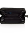 Puffer Zipper Wallet in Shimmer Black