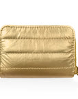 Puffer Zipper Wallet in Gold