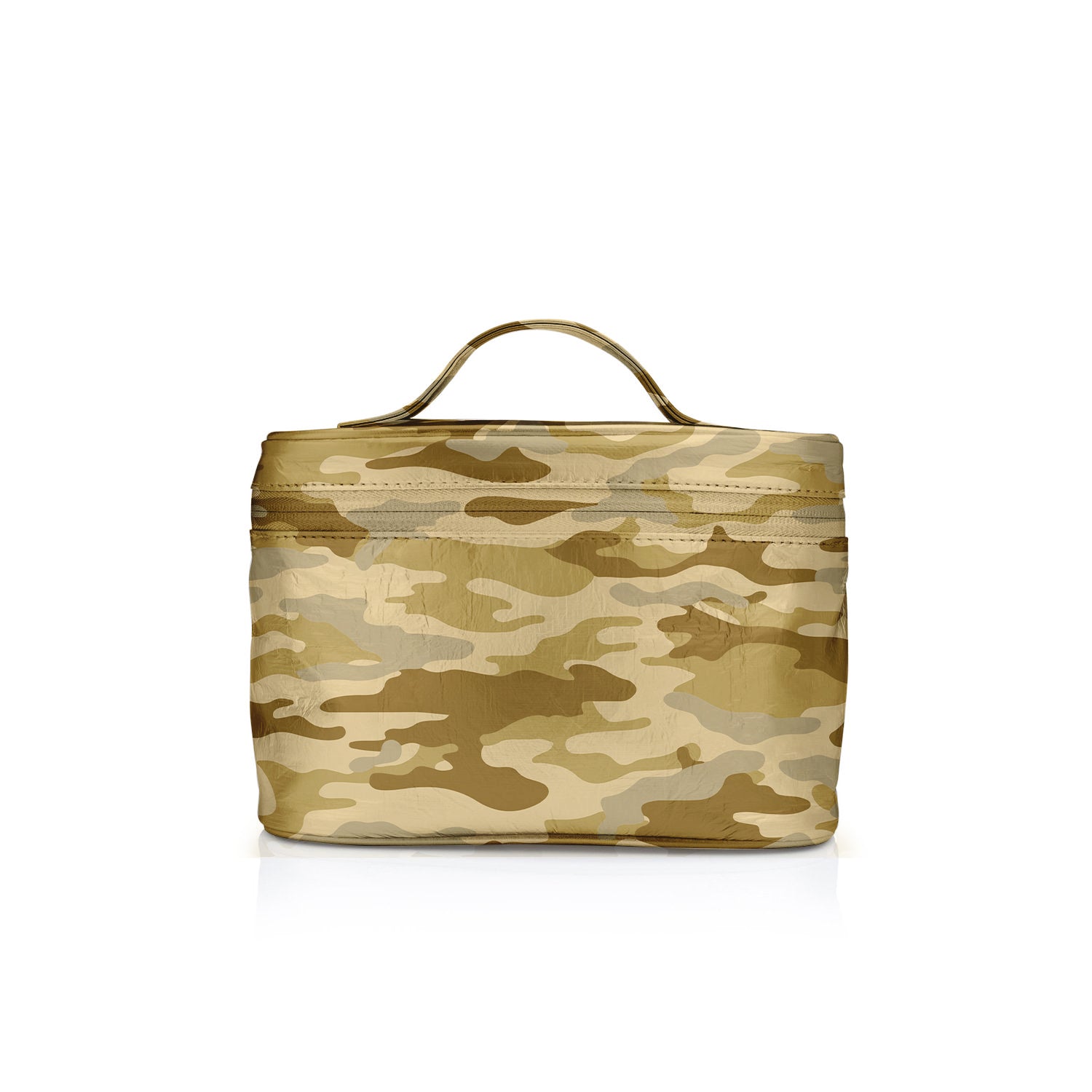 Cosmetic Case or Lunch Box in Metallic Gold Camo
