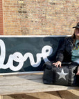 Duffel Bag in Black with Silver Star