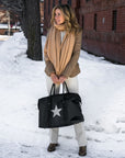 Duffel Bag in Black with Silver Star