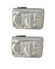 Emergency pouch set in silver with "H!" logo