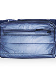 Puffer Crossbody Fanny Pack Belt Bag in Shimmer Navy Blue on White Background