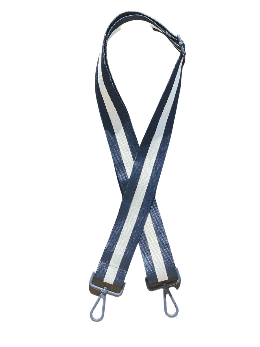 Detachable Crossbody Purse Strap Navy with White Stripe – Hi Love