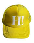 Travel Hat - Daffodil Yellow with White "H!"