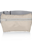 Layflat Fanny Pack Belt Bag in Shimmer Beige on White Background