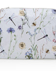 Medium Zipper Pack - Dragonflies & Bees in Wildflowers