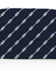 navy nautical rope fabric, medium zipper pack