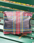 Versatile red and black plaid pouch, cute accessory for the holidays