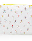 medium zipper pouch with tennis player pattern