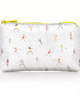 mini zipper pouch in tennis player pattern