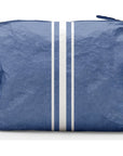 Convertible Crossbody Bag - Shimmer Navy Blue with White Stripes