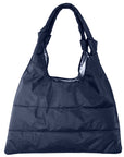 Love Me "Knot" Puffer Purse Tote in Shimmer Navy Blue