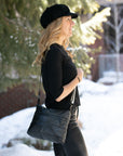 lightweight crossbody black bag