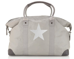 The Weekender Bag in Earth Gray with Silver Star