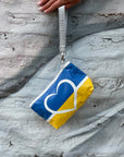 Mini Zipper Pouch - Ukraine Heart