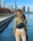 Navy Crossbody Puffer Fanny Pack
