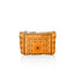 Orange bandana patterned pouch on a white background