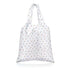 Carryall tote bag in namaste yoga pattern on white background