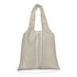 Carryall tote in shimmer beige with silver stripes
