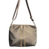 Brown crossbody bag with a strap on a white background