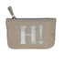 Gift Card Pouch in Shimmer Beige with "H!" Logo