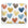 Medium Zipper Pouch with Heart Pattern in shades of blue bronze and yellow