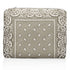 Cosmetic Zipper Pouch Shimmer Beige Bandana Print