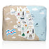 Map of Chicago Landmarks printed on a Zipper Pouch on white background.
