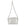 A silver metallic puffer shoulder bag with a matching silver chain strap, shown against a plain white 
background.