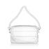 Mini Puffer Purse in Shimmer White with Enamel Strap