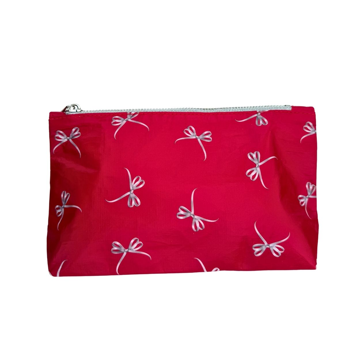 OOAK Mini Zip Pouch Red Bows
