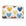 White Zipper Pouch with colorful heart print