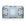Light blue pouch with black bandana pattern on a white background