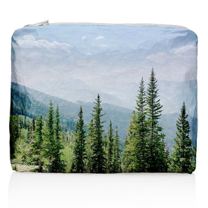 Travel Pouch - Hiking Pack - Medium Pack - Aspen Mountain Evergreen Tree Scene