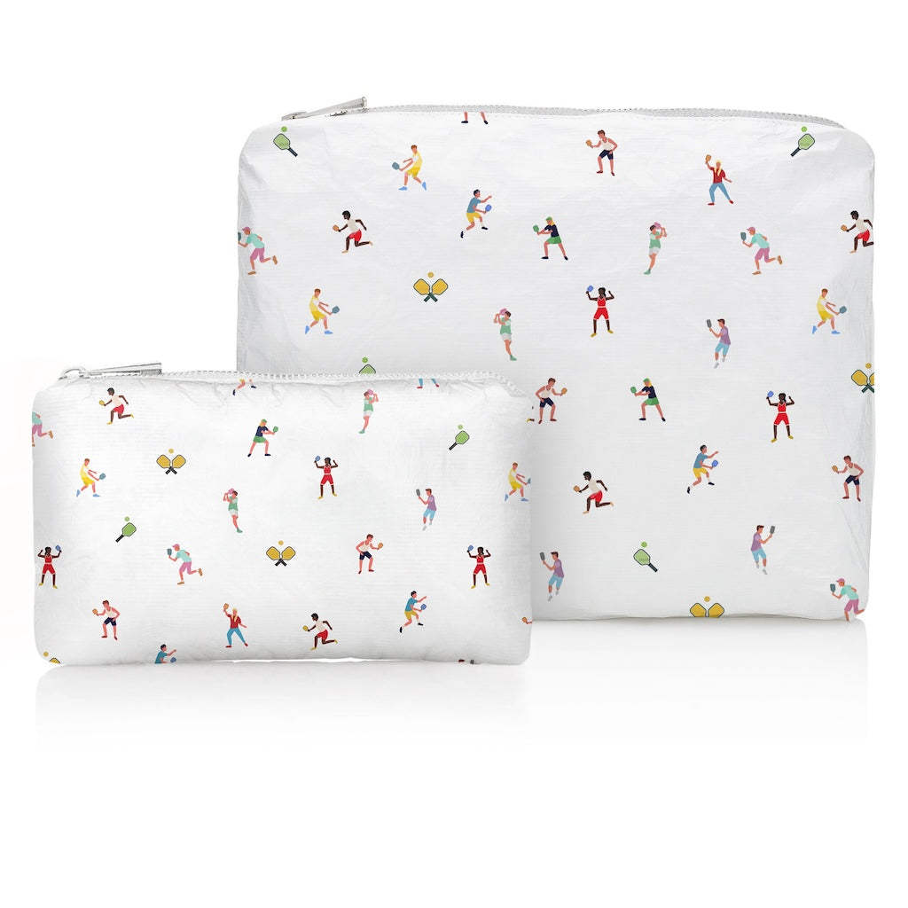 Medium and Mini Pouches in Pickleball Pattern