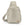 Puffer crossbody backpack in shimmer beige with star on white background