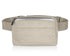 puffer crossbody fanny pack belt bag golden shimmer beige on white background