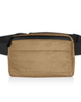 Puffer Crossbody Fanny Pack Belt Bag in Shimmer Bronze on white background